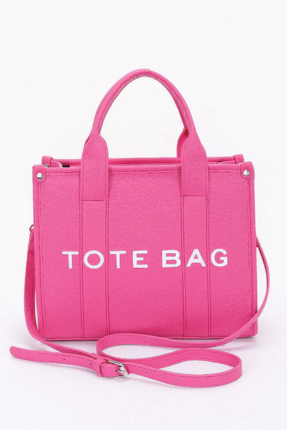 Faux Leather Small Tote Bag