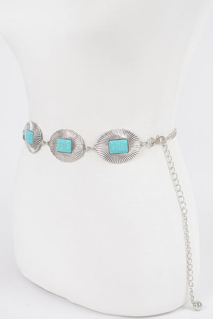 Western Style Metal Chain Belt