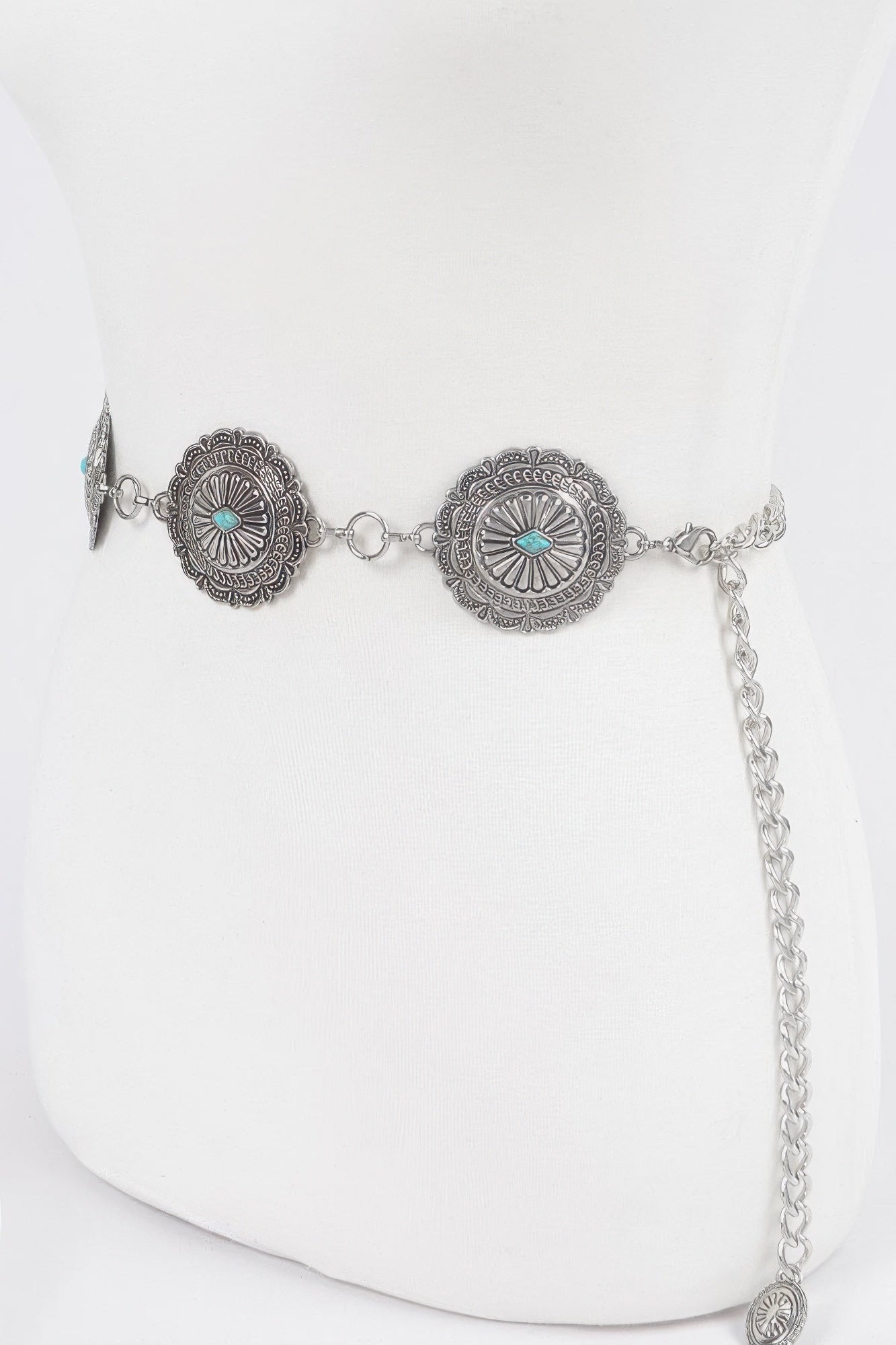 Western Style Metal Chain Belt