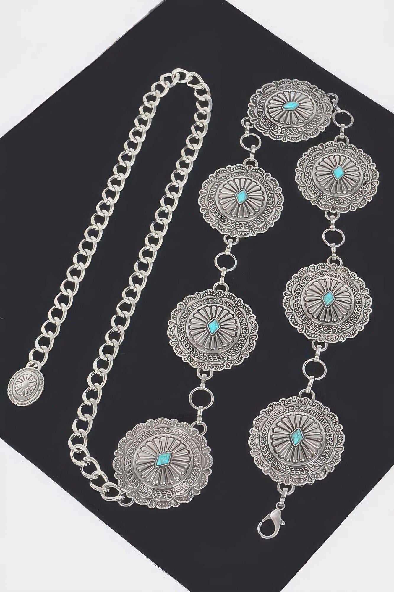Western Style Metal Chain Belt