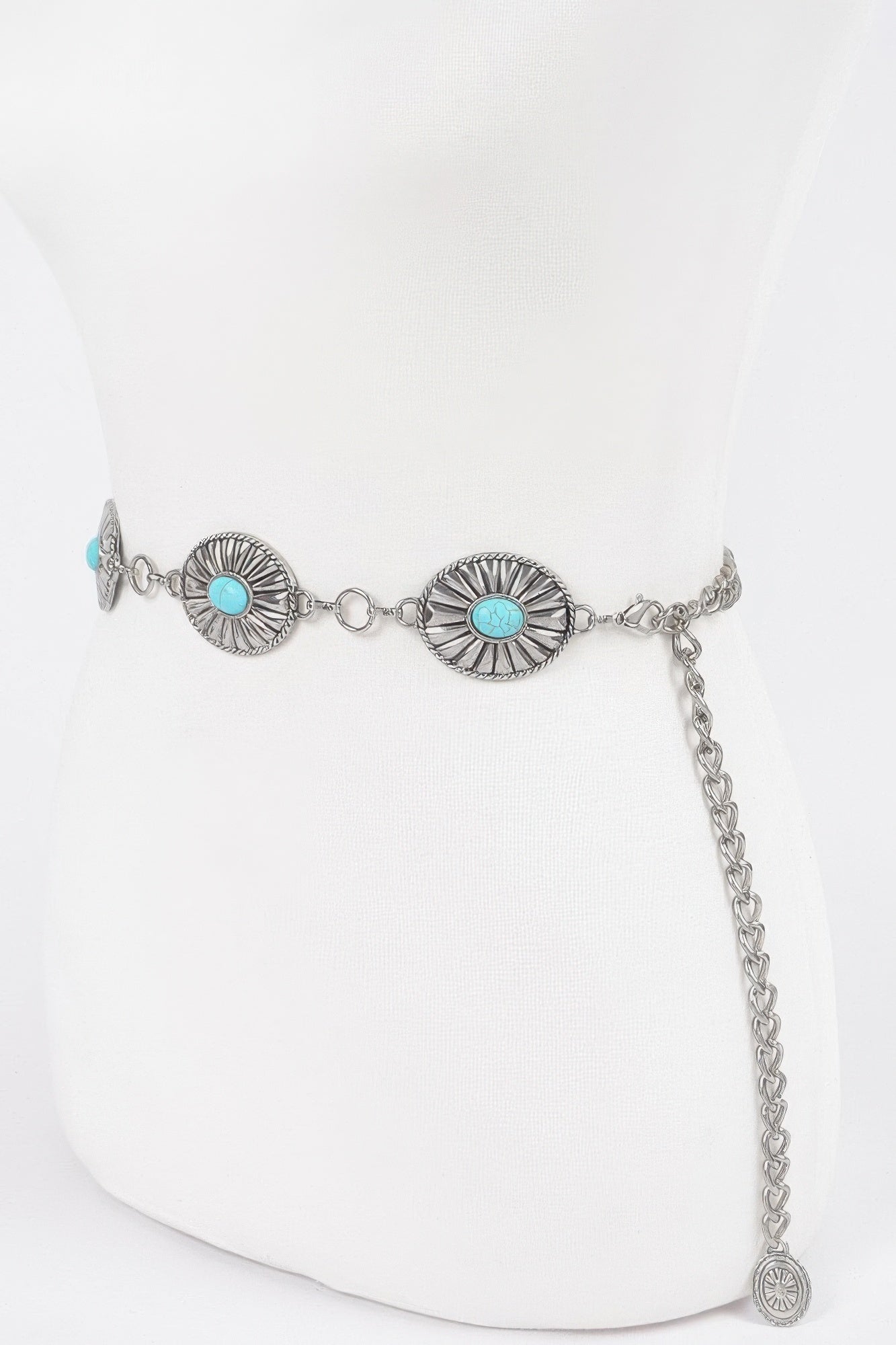 Western Style Metal Chain Belt