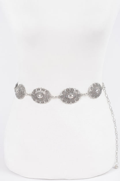 Western Style Metal Chain Belt
