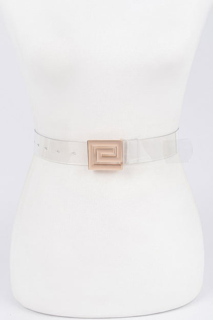 Metal Buckle Vegan Belt