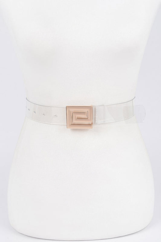 Metal Buckle Vegan Belt