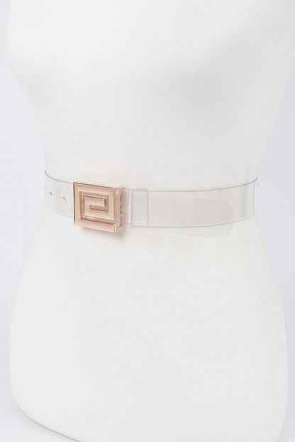 Metal Buckle Vegan Belt