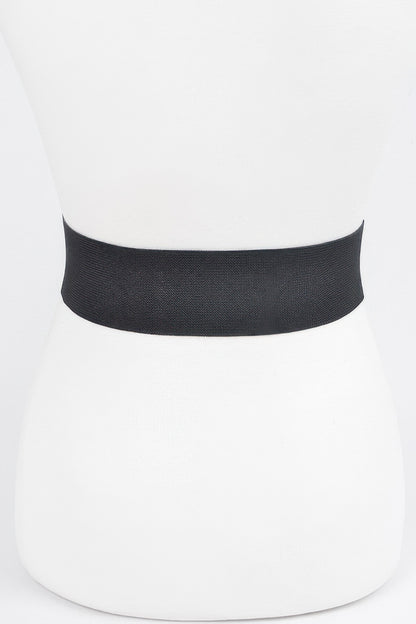 Rhinestone Ribbon Elastic Belt