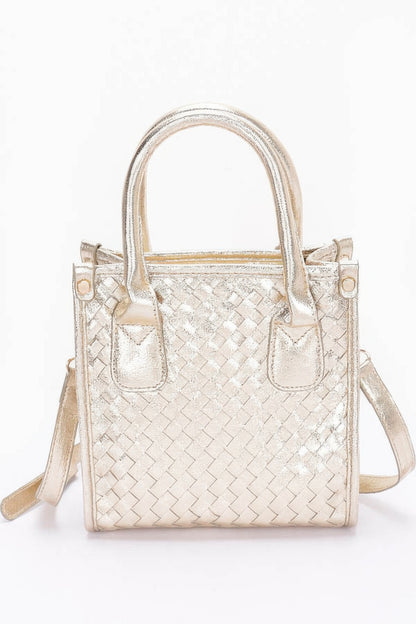 Metallic Braided Tote Bag
