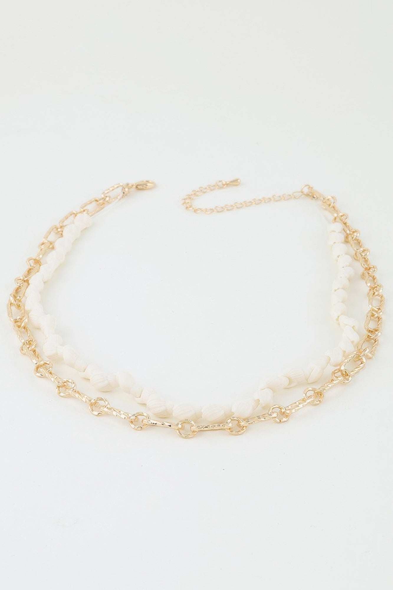 Sea Shell N Chain Linked Necklace