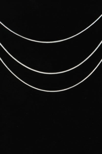 Triple Sleek Chain Necklace