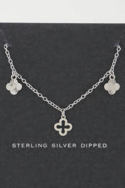 Triple Clover Charm Necklace