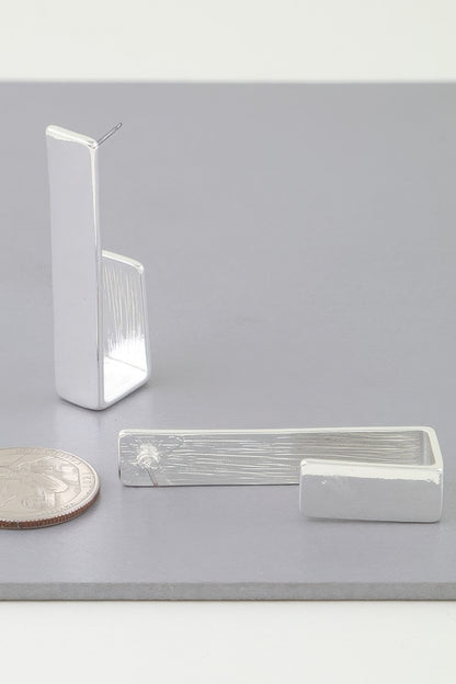 Modern Geometric Frame Hook Earrings