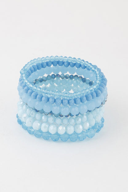 Multi Pastel Pink Crystal Beaded Bracelet