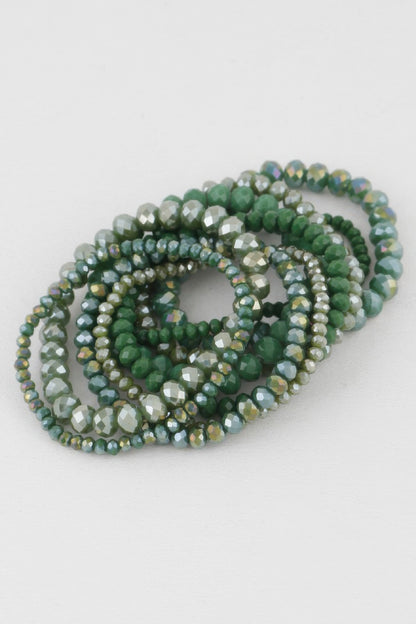 Multi Blaze Crystal Beaded Bracelet
