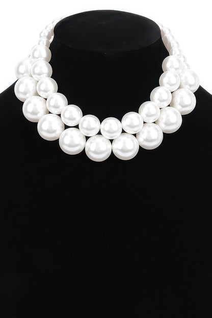 Faux Pearl Multi Necklace