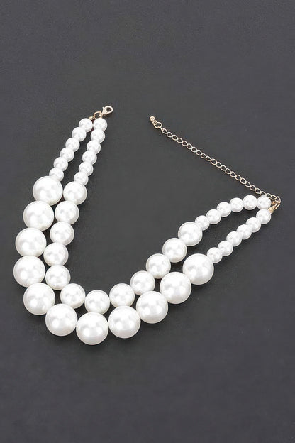 Faux Pearl Multi Necklace