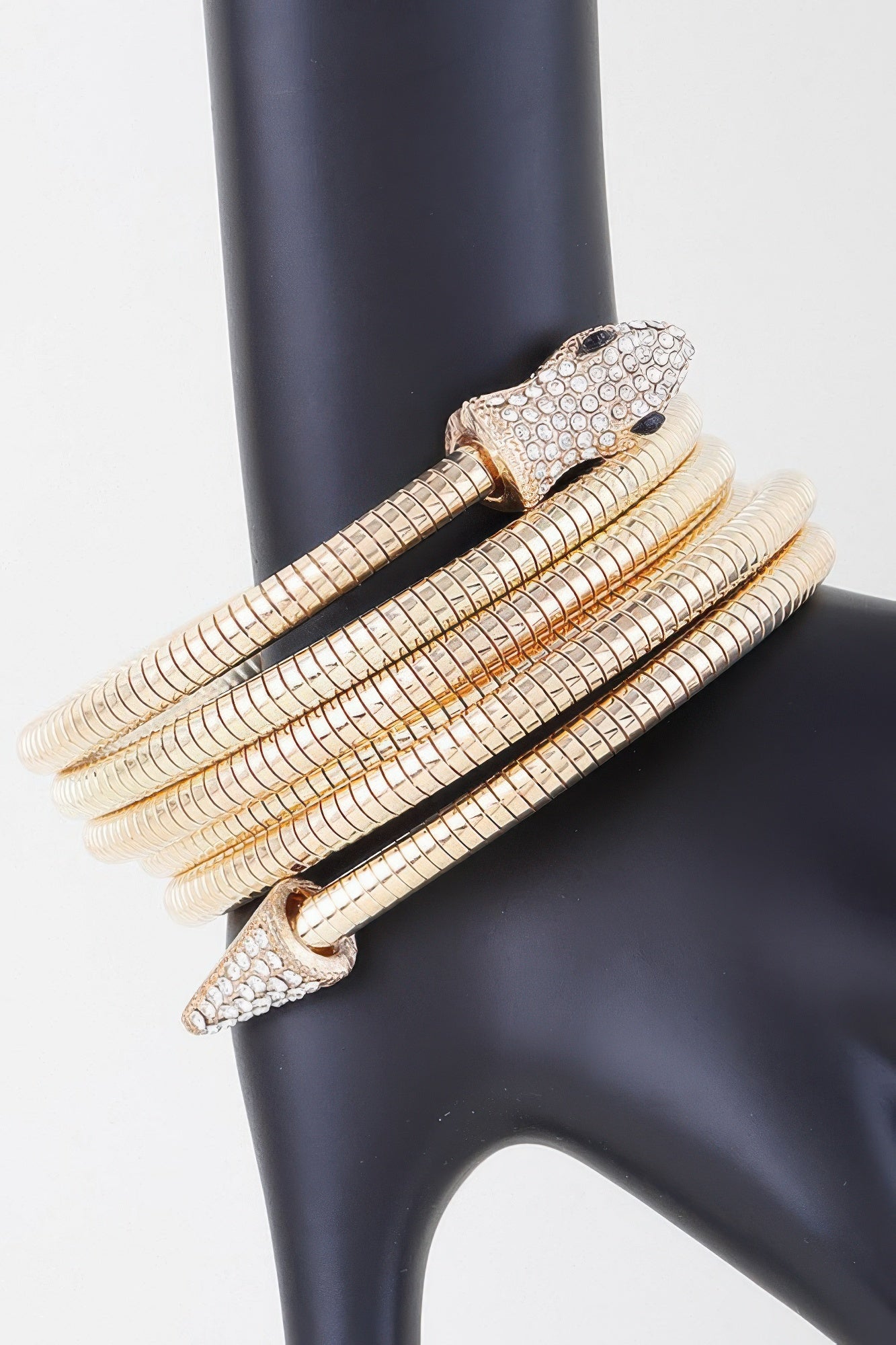 Coiled Bejeweled Snake Bracelet