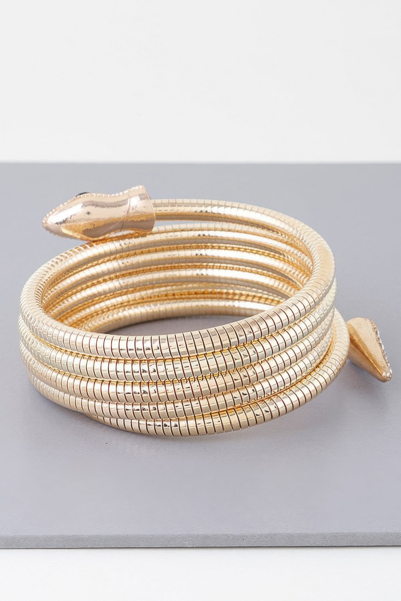 Coiled Bejeweled Snake Bracelet