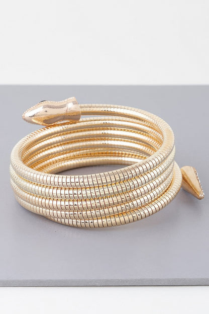 Coiled Bejeweled Snake Bracelet