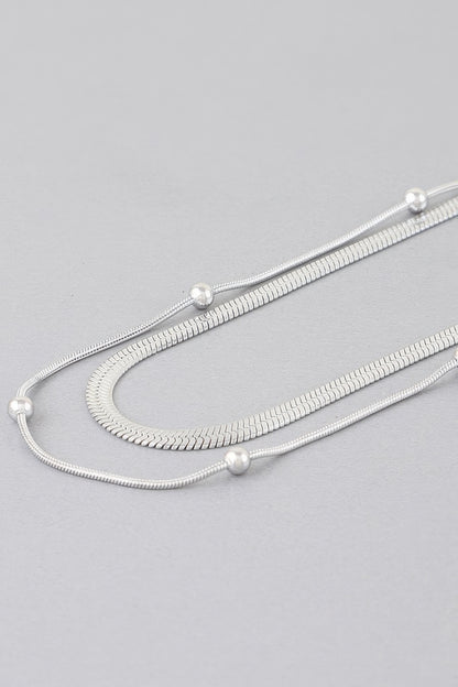 Two Layer Beaded Necklace
