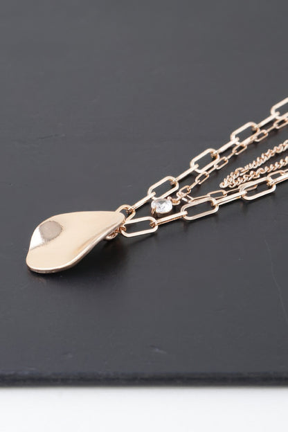 Metal Pendant Multilayer Necklace