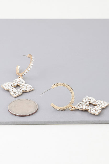 Bejeweled Flower Earrings
