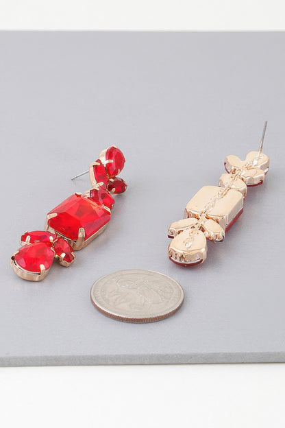Rhinestone Dangle Drop Earrings