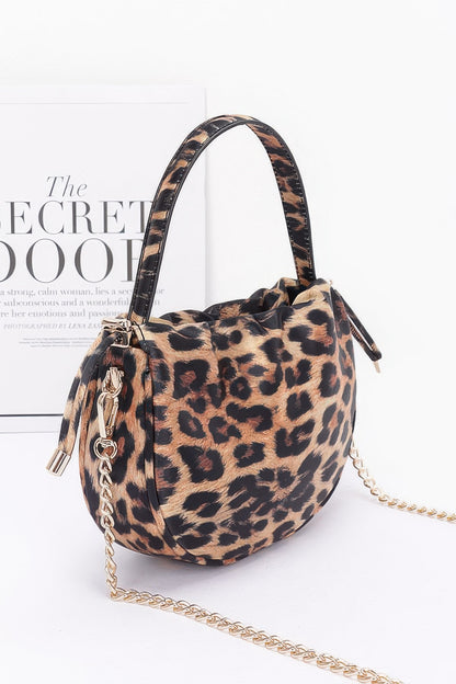 Nylon Leopard Hobo Bag