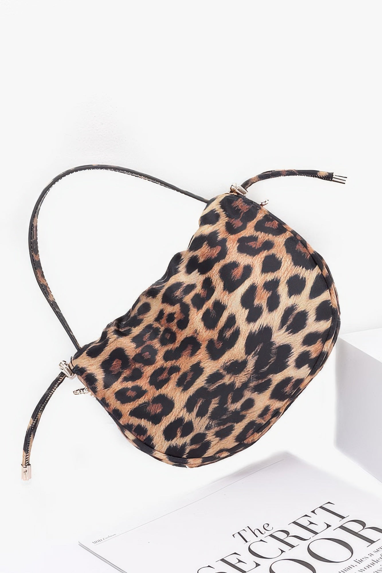 Nylon Leopard Hobo Bag