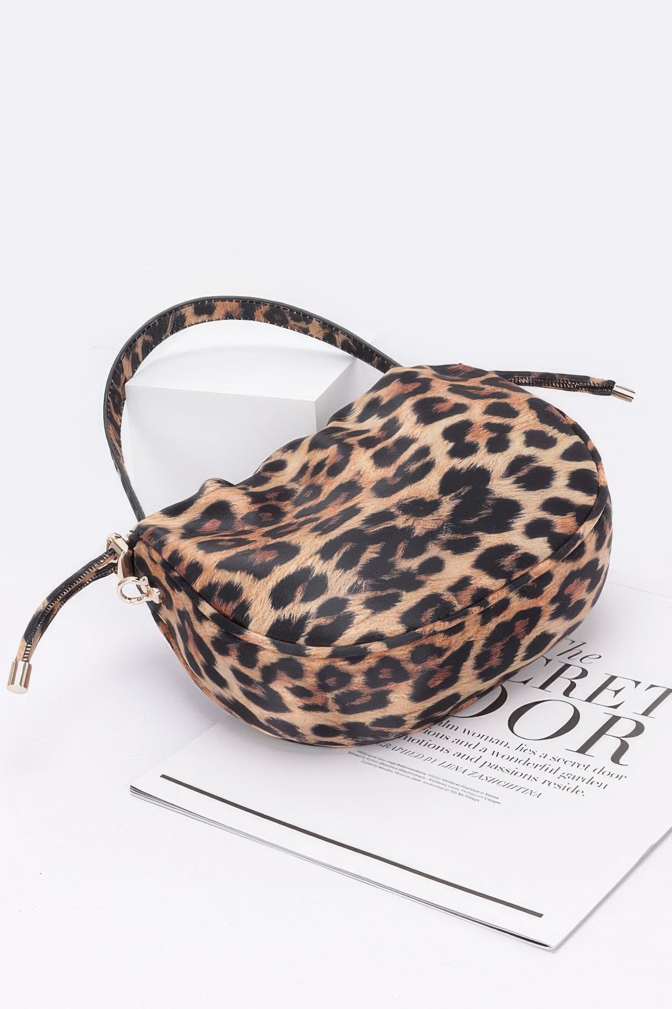 Nylon Leopard Hobo Bag