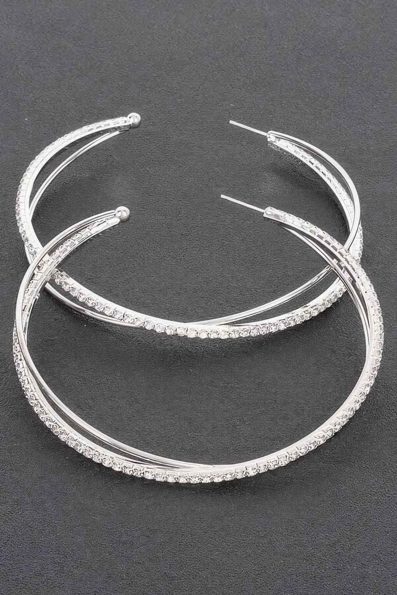 Rhinestone Hoop Earring