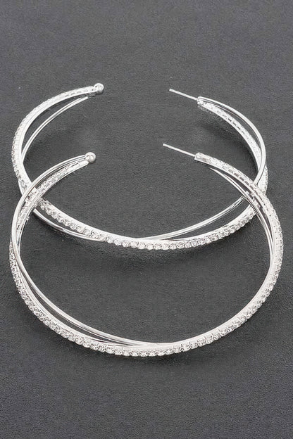 Rhinestone Hoop Earring