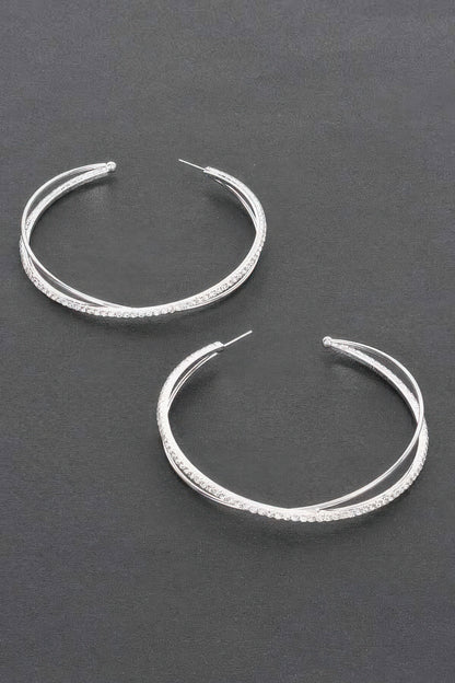 Rhinestone Hoop Earring