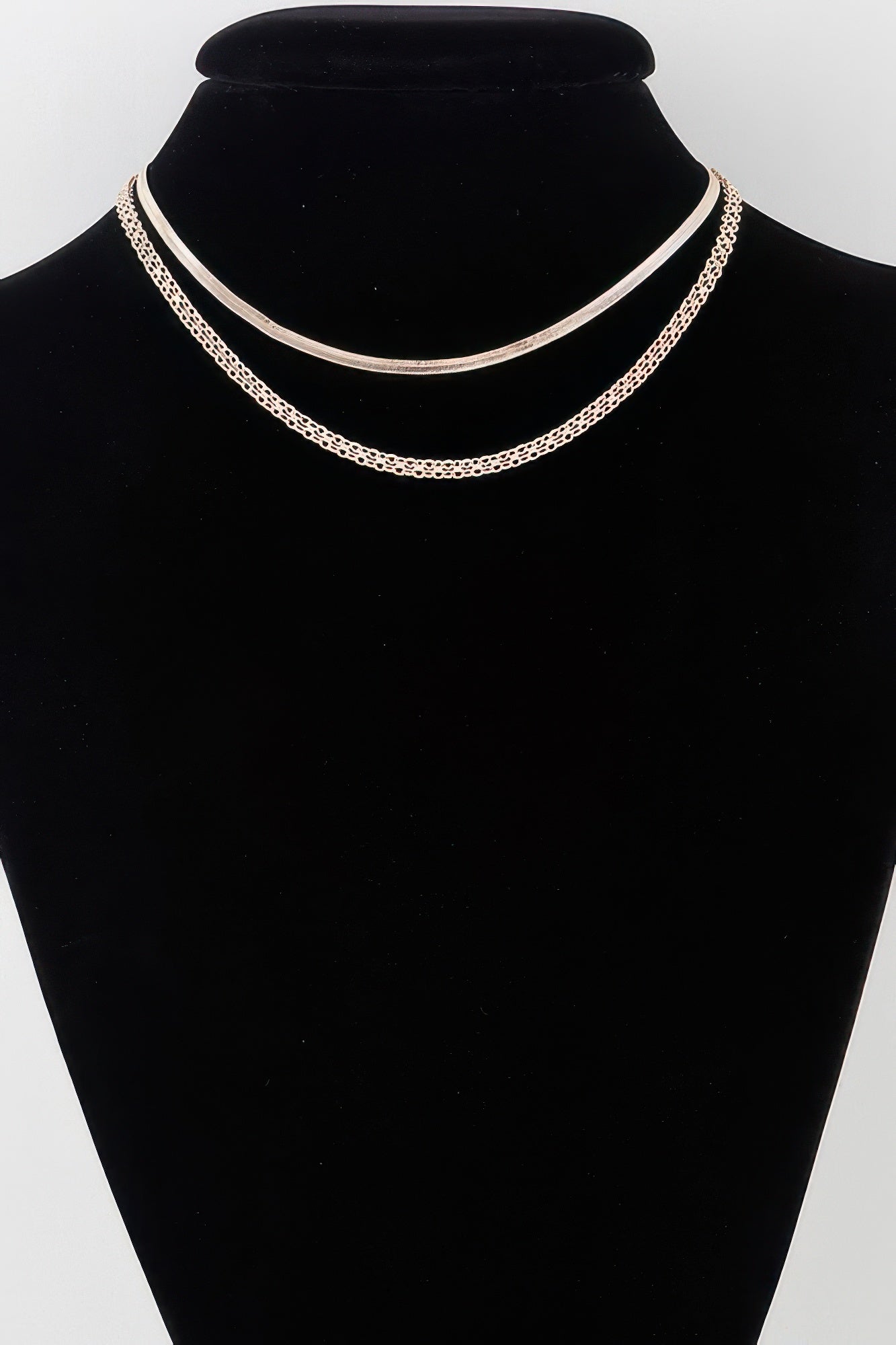 Double Snake Chain Necklace