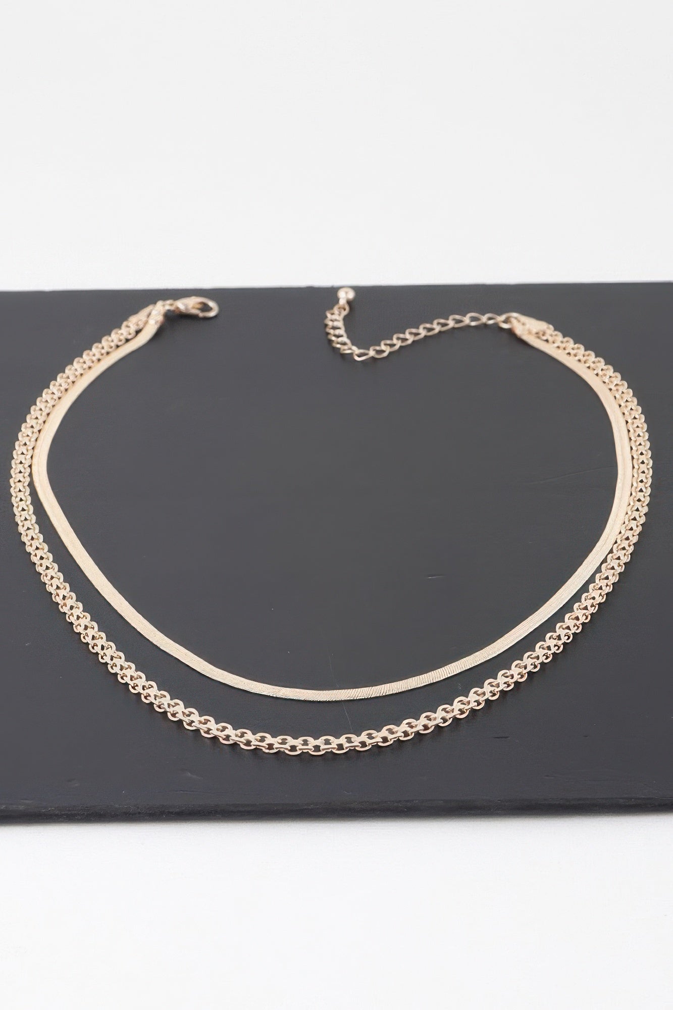 Double Snake Chain Necklace