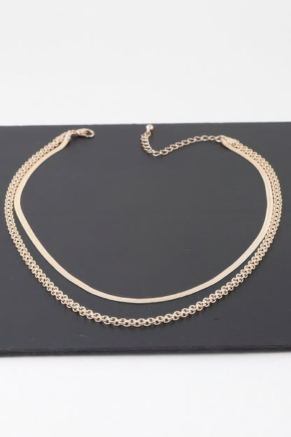 Double Snake Chain Necklace