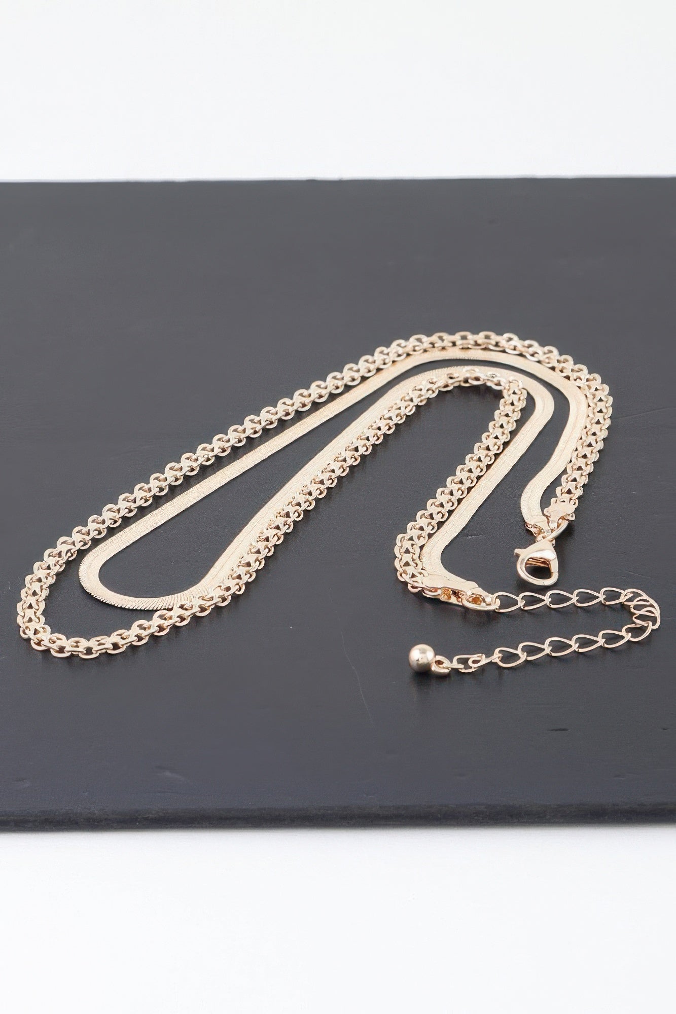 Double Snake Chain Necklace