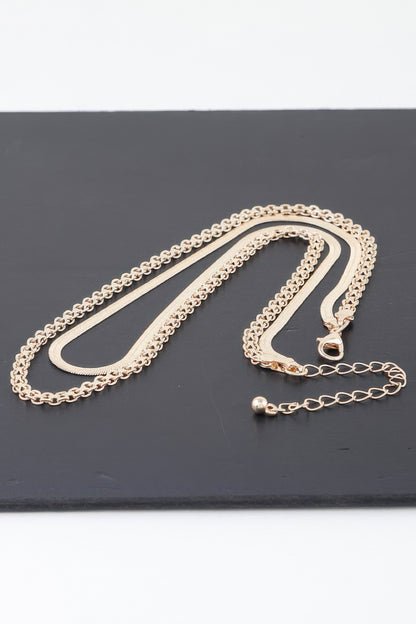 Double Snake Chain Necklace