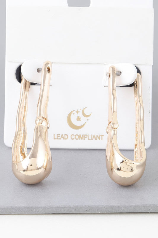 Shiny Melt Hoop Earrings
