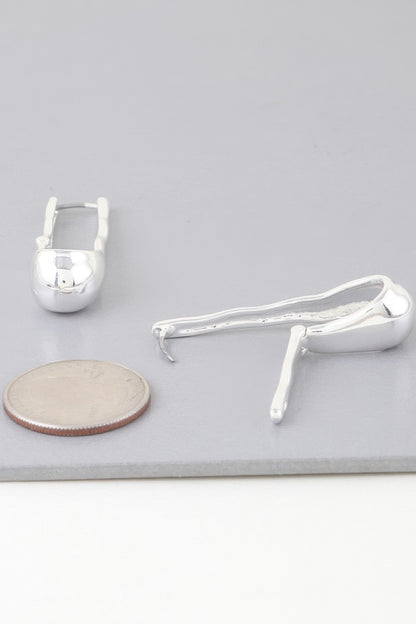 Shiny Melt Hoop Earrings