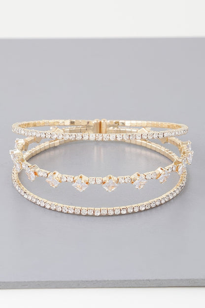 Triple Cubic Zirconia Bracelet