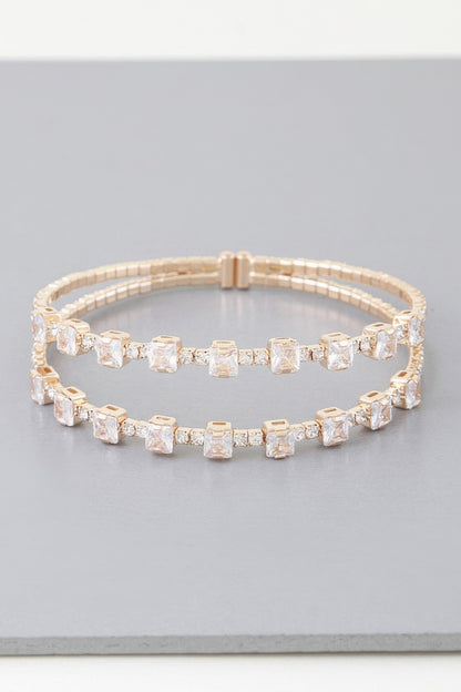 Double Cubic Zirconia Bracelet