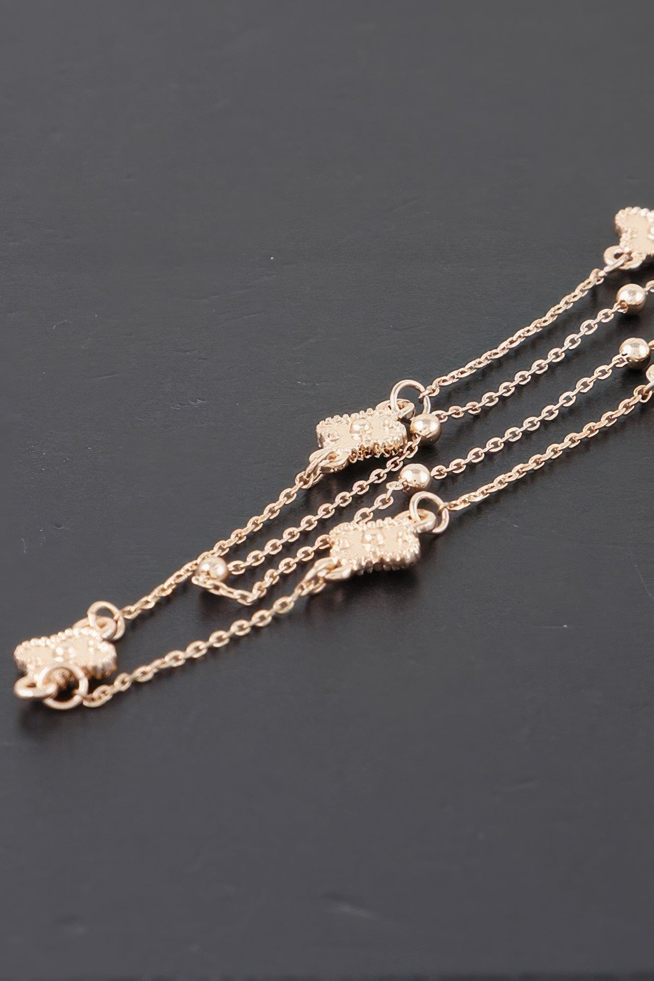Double Clover Charm Necklace