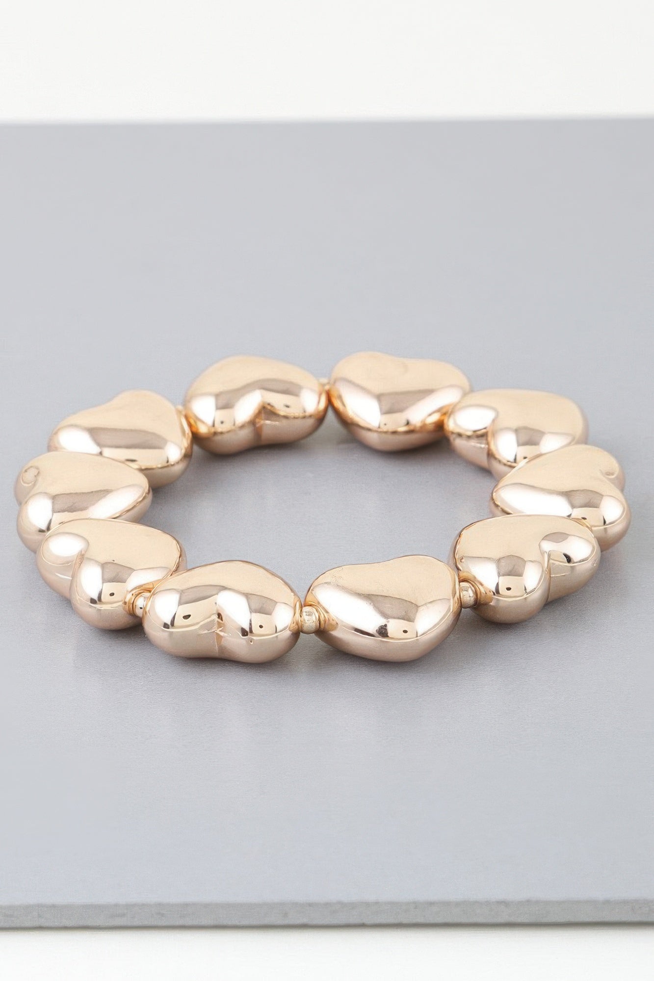 Shiny Heart Charm Bracelet