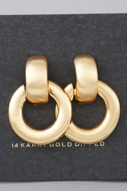 Polished Ring Drop Earrings