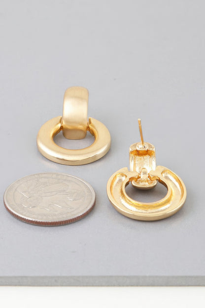 Polished Ring Drop Earrings