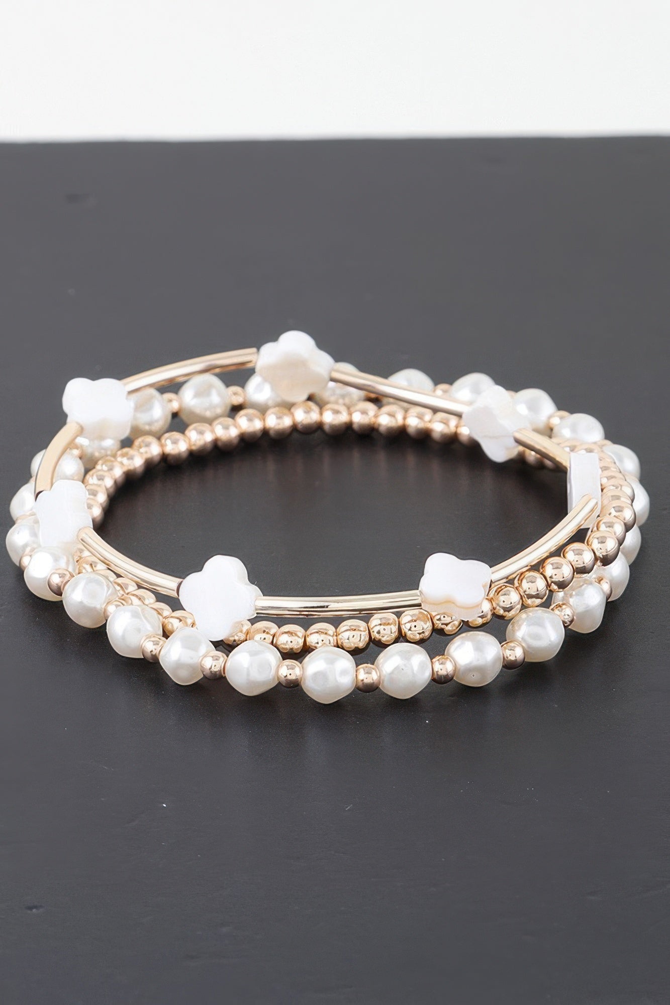 Multi Clover Beaded Bracelet