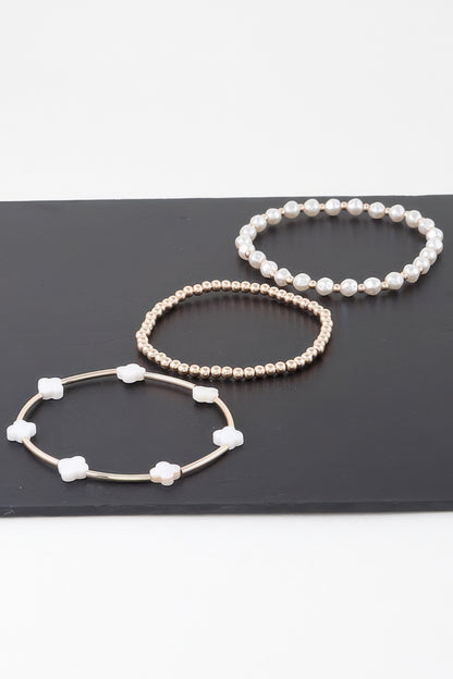 Multi Clover Beaded Bracelet