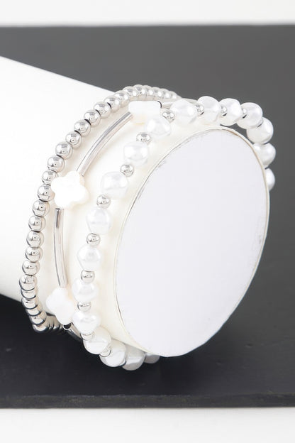 Multi Clover Beaded Bracelet