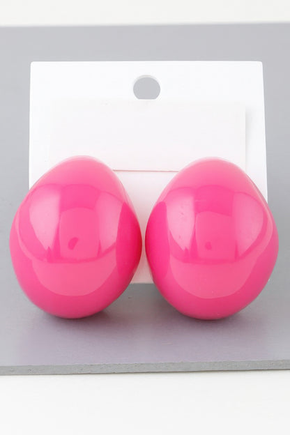 Bright Retro Dome Earrings