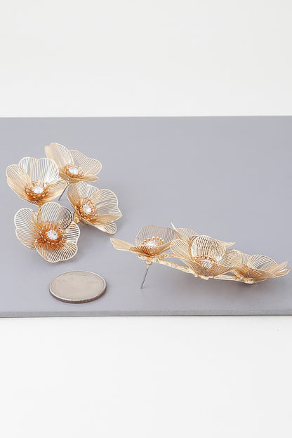 Delicate Blossom Drop Earrings
